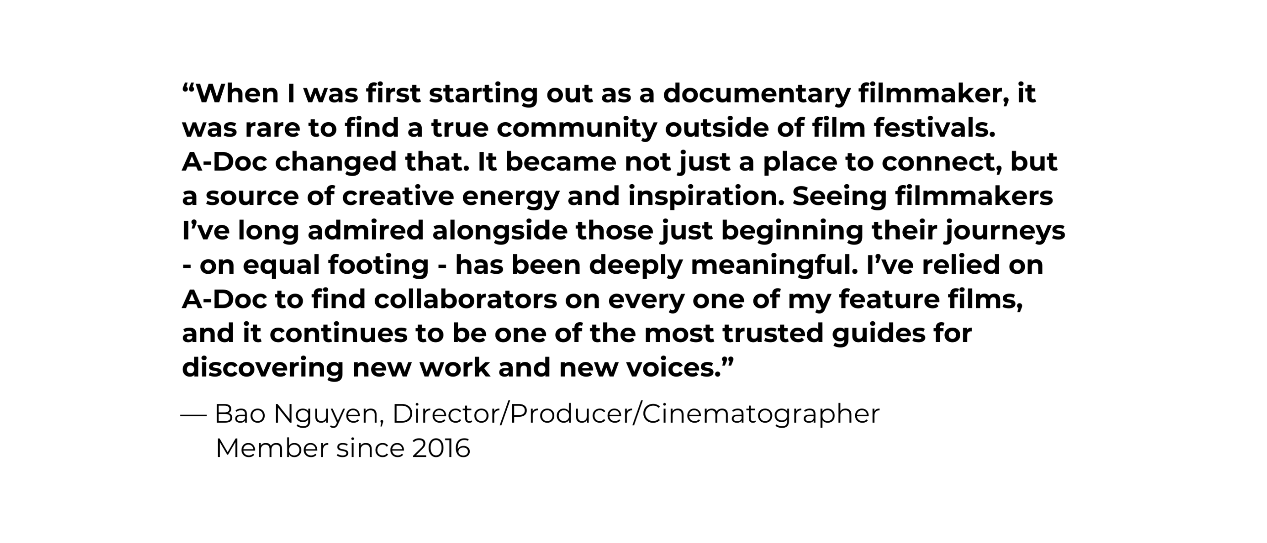 Words about A-Doc from Bao