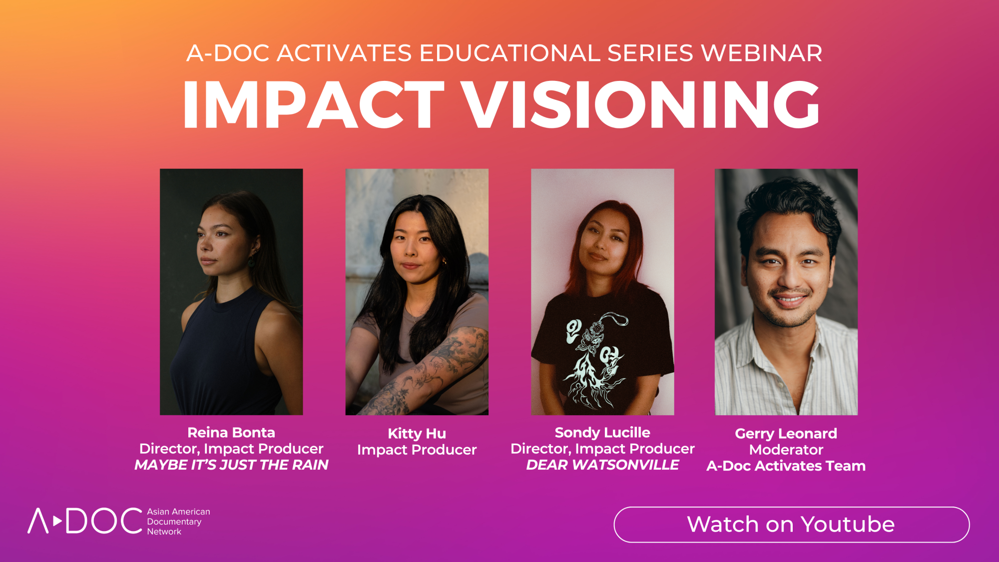 A group of speakers on virtual panel.