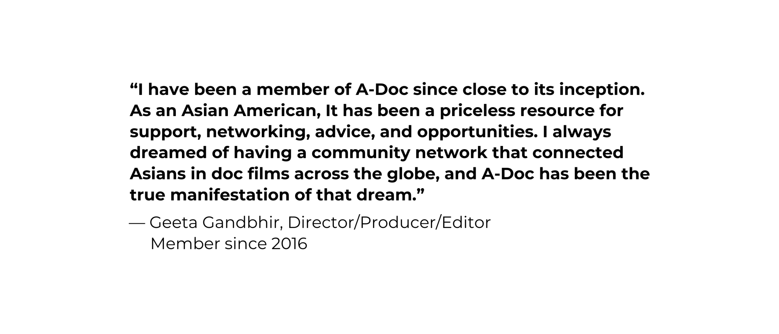 Words about A-Doc from Geeta