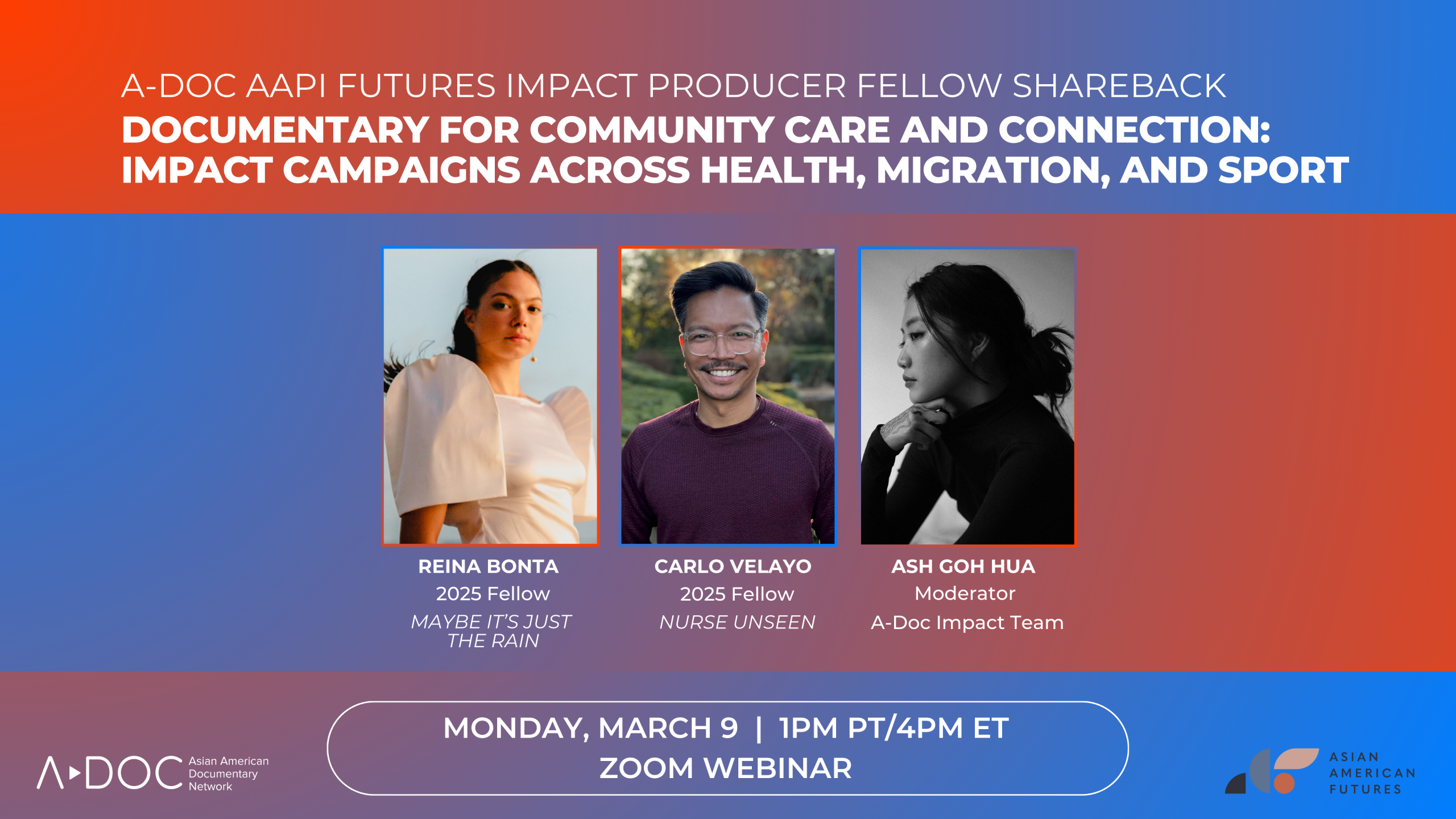 A-Doc 2025 AAPI Futures Impact Producer Fellow Shareback | Reina Bonta and Carlo Velayo