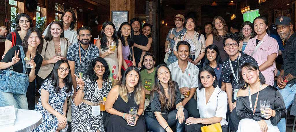 Asian American Documentary Members (A-Doc) at a meetup in New York City.