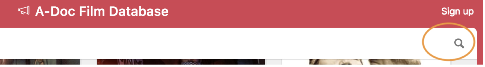 A-Doc database header image showing search icon